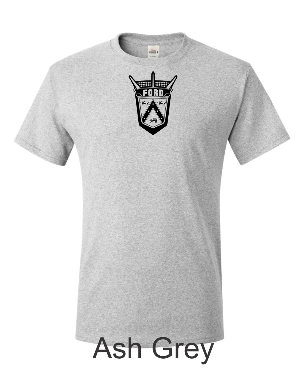 1950" Ford Emblem printed on men's shirt.  Great gift for the classic Ford guy