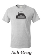 53 Chevy Truck Front drawing printed on mens shirt. Great for the car guy.  Free shipping.