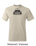 53 Chevy Truck Front drawing printed on mens shirt. Great for the car guy.  Free shipping.