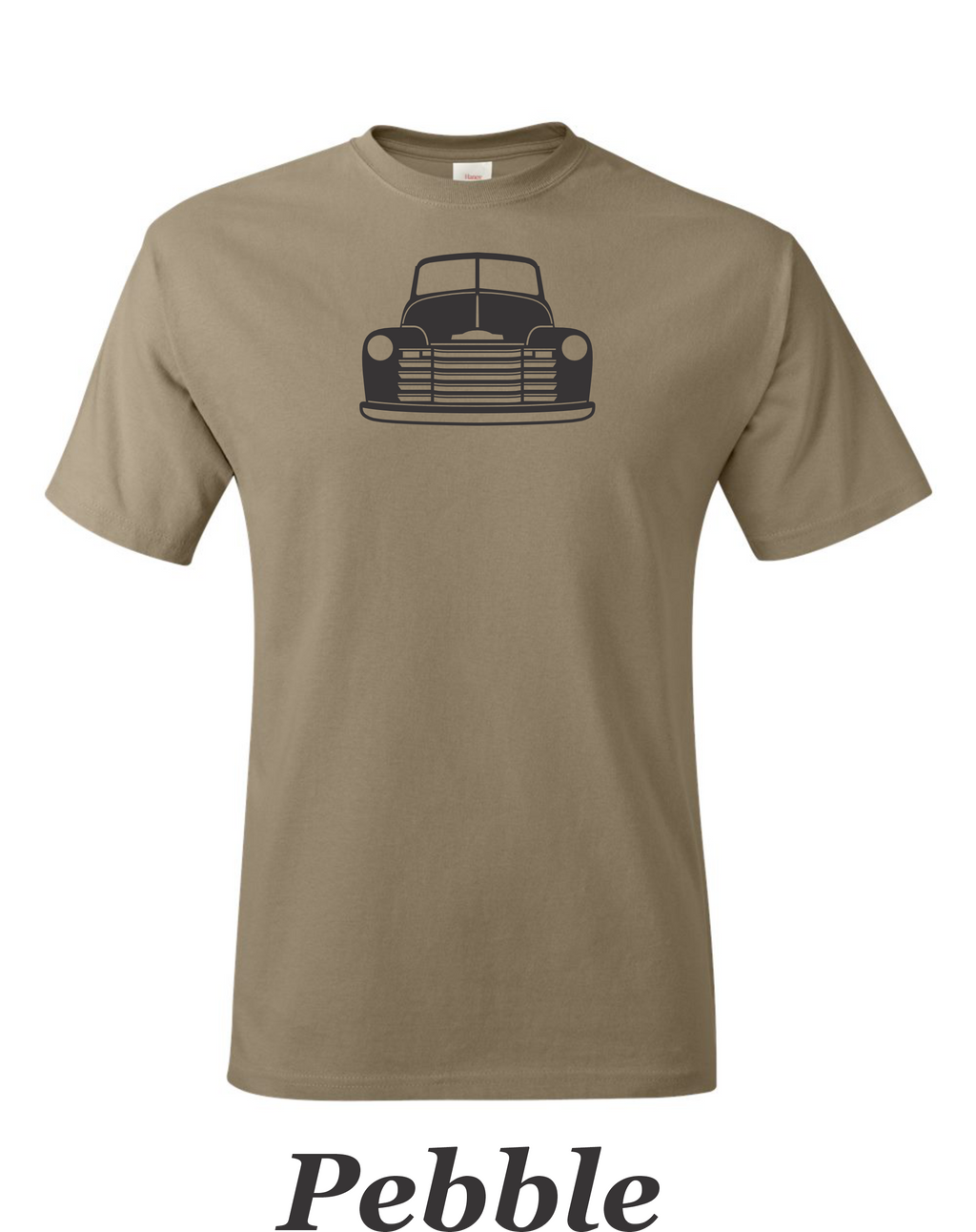 53 Chevy Truck Front drawing printed on mens shirt. Great for the car guy.  Free shipping.
