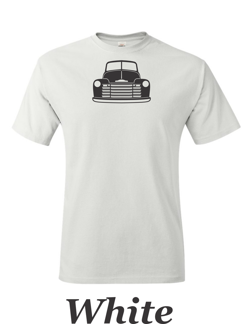 53 Chevy Truck Front drawing printed on mens shirt. Great for the car guy.  Free shipping.