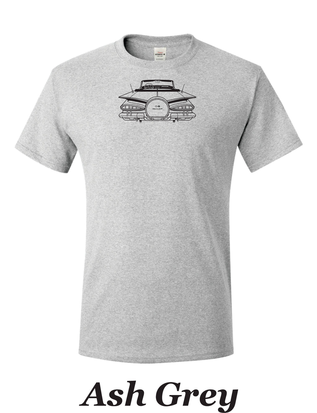 1959 Chevy Convertible printed on mens shirt. great for the car guy.  Free shipping