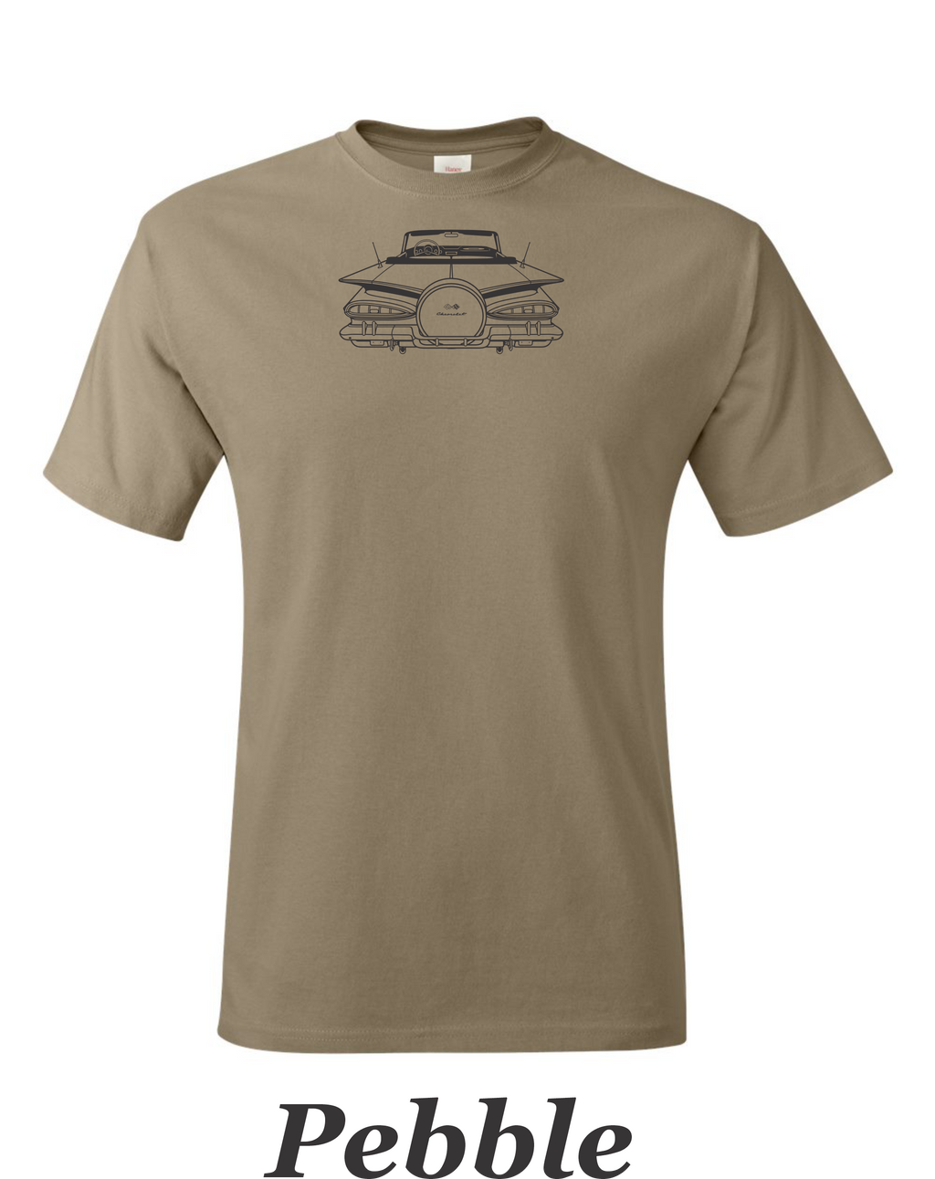 1959 Chevy Convertible printed on mens shirt. great for the car guy.  Free shipping