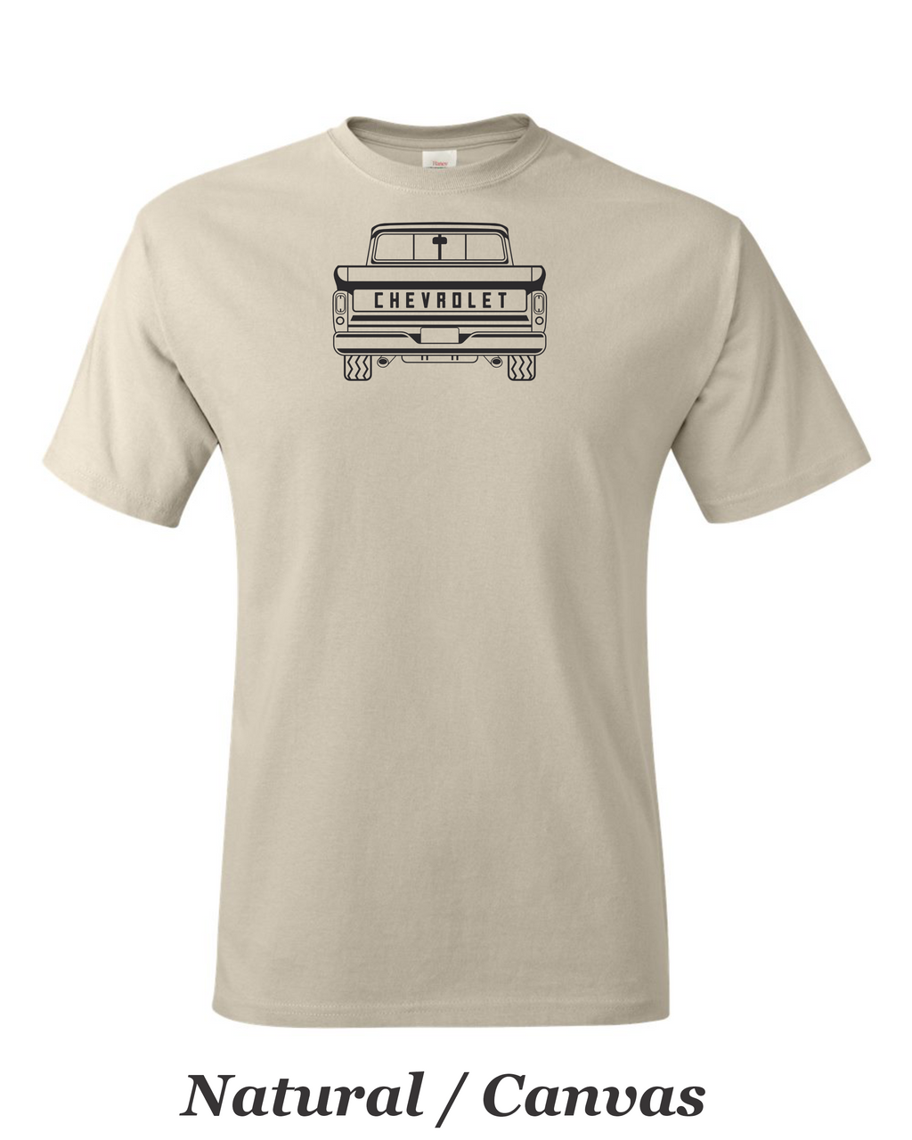 60-66 Chevy truck drawing printed on mens shirt.  Classic drawing. Free Shipping.