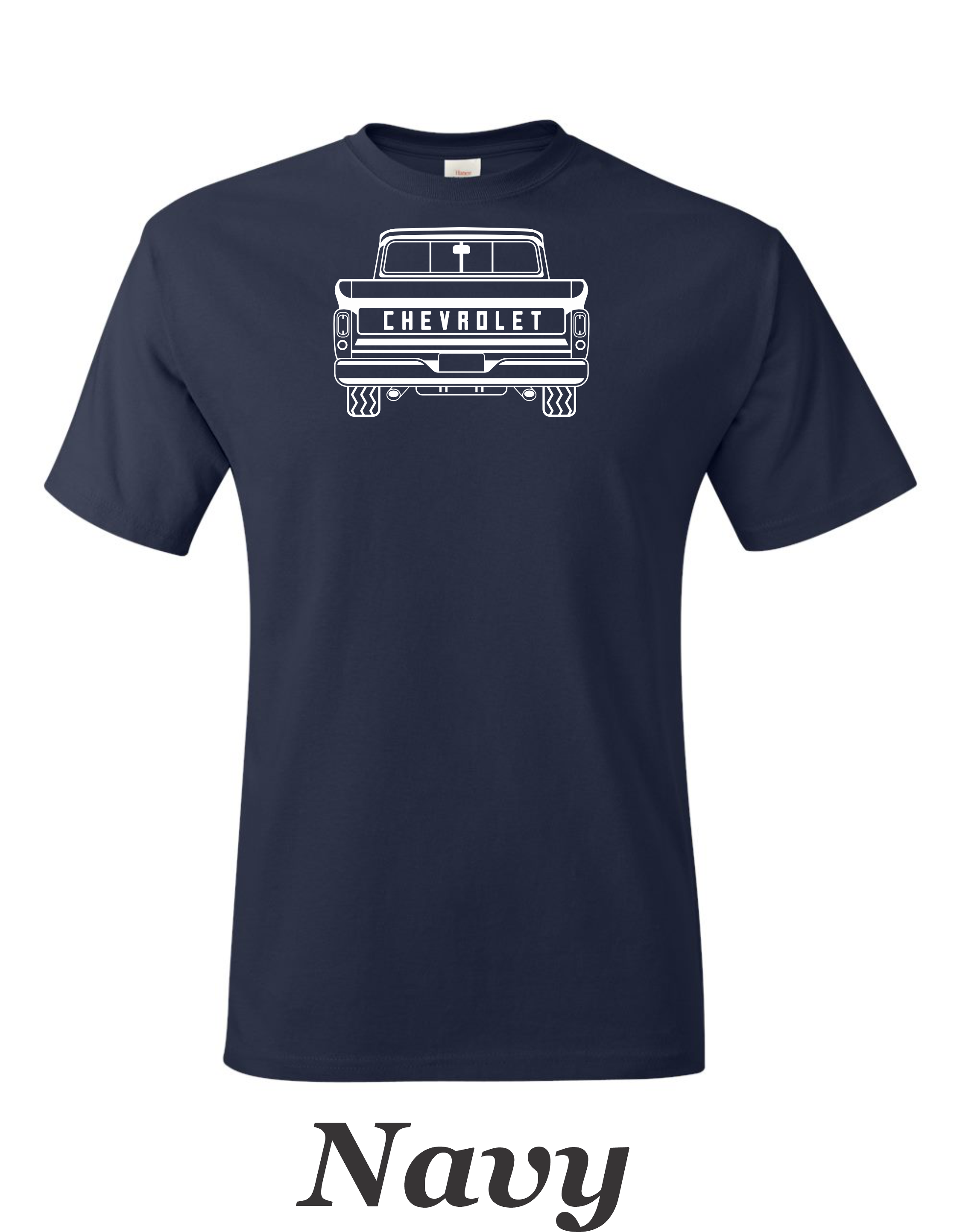 60-66 Chevy truck drawing printed on mens shirt.  Classic drawing. Free Shipping.