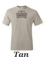 60-66 Chevy truck drawing printed on mens shirt.  Classic drawing. Free Shipping.