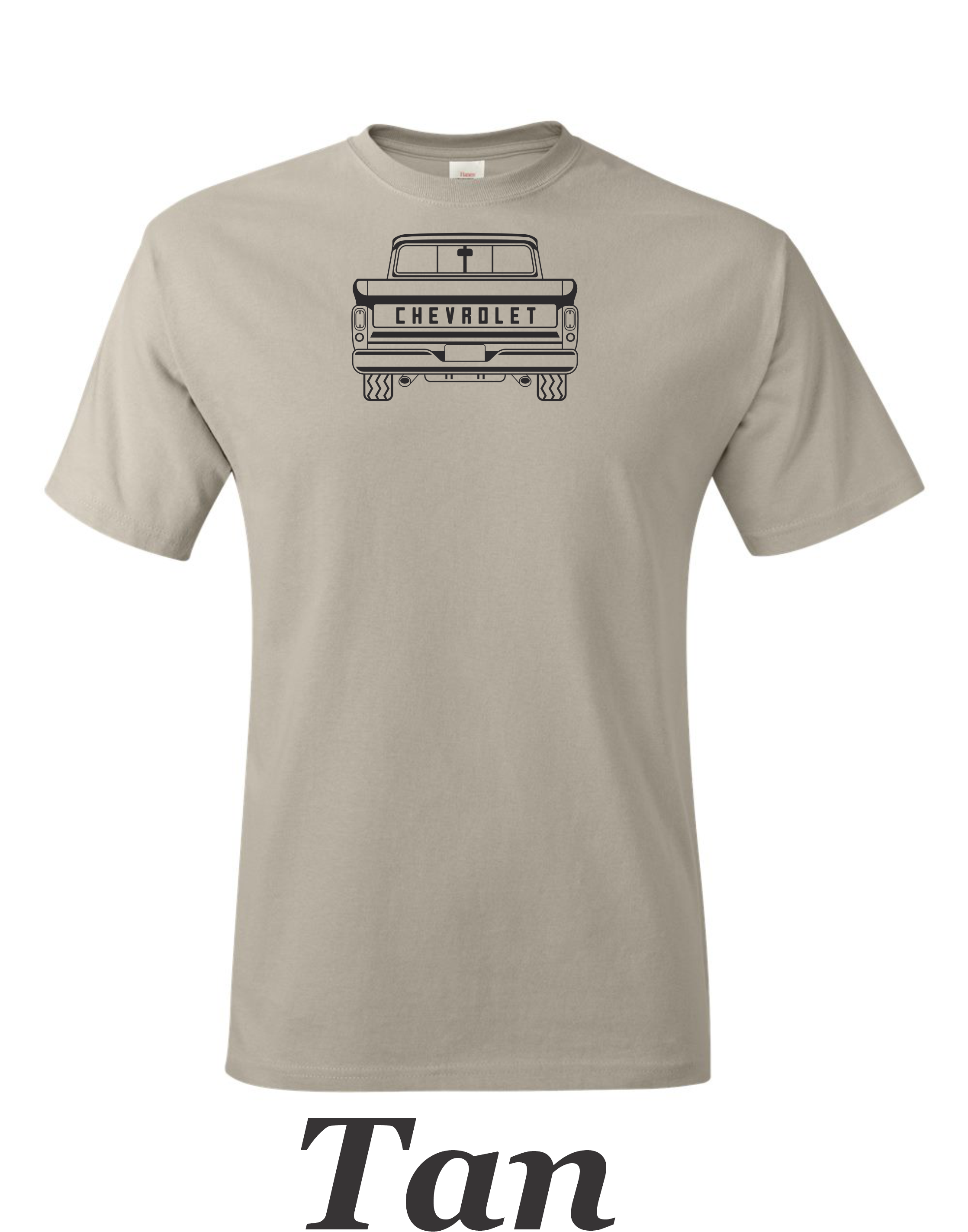 60-66 Chevy truck drawing printed on mens shirt.  Classic drawing. Free Shipping.