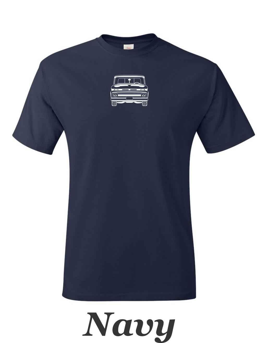 64 Chevy Truck T-Shirt: Front View Drawing, Car Guy Gift
