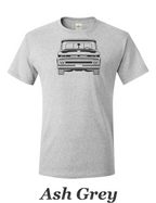64 Chevy Truck T-Shirt: Front View Drawing, Car Guy Gift