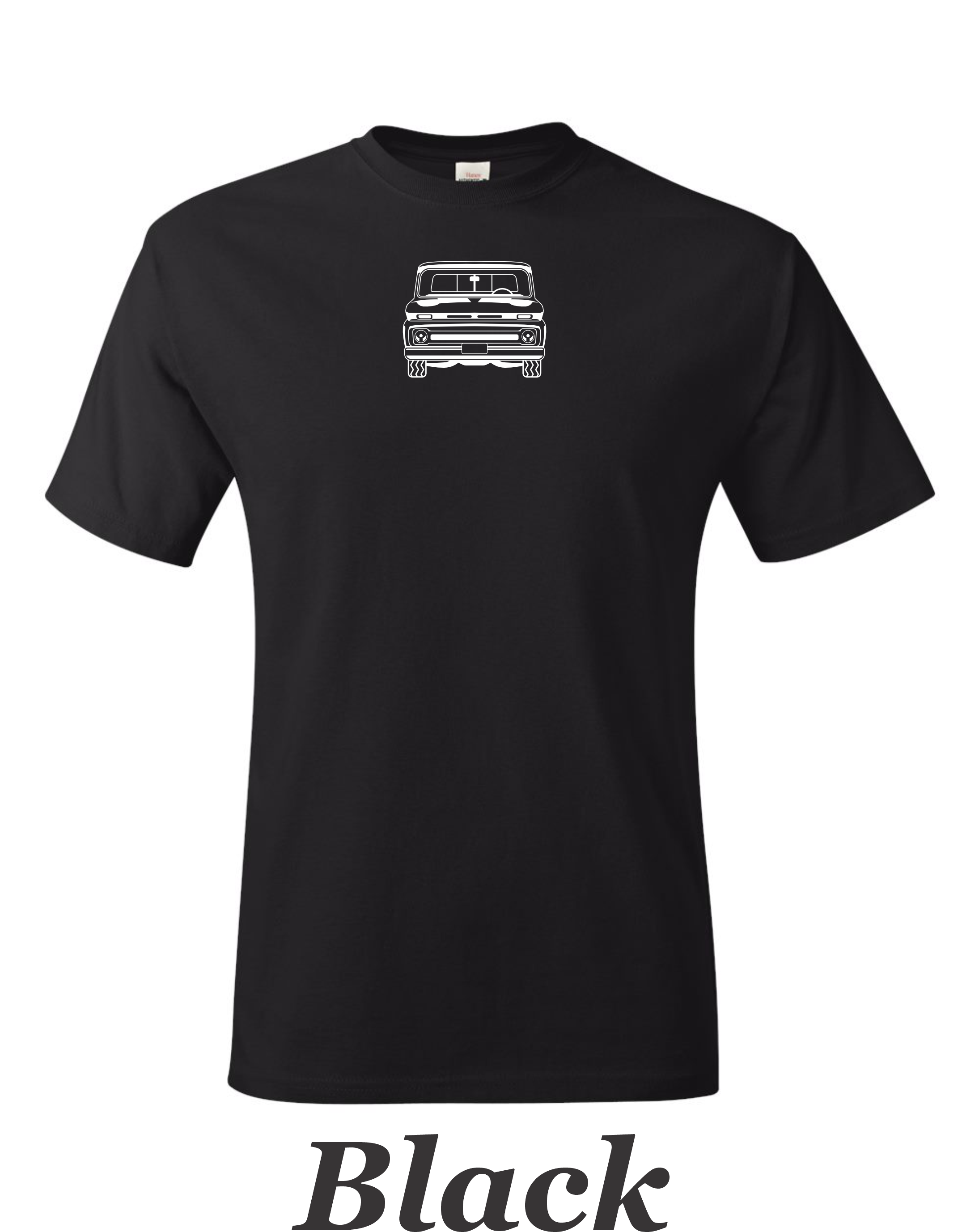 64 Chevy Truck T-Shirt: Front View Drawing, Car Guy Gift