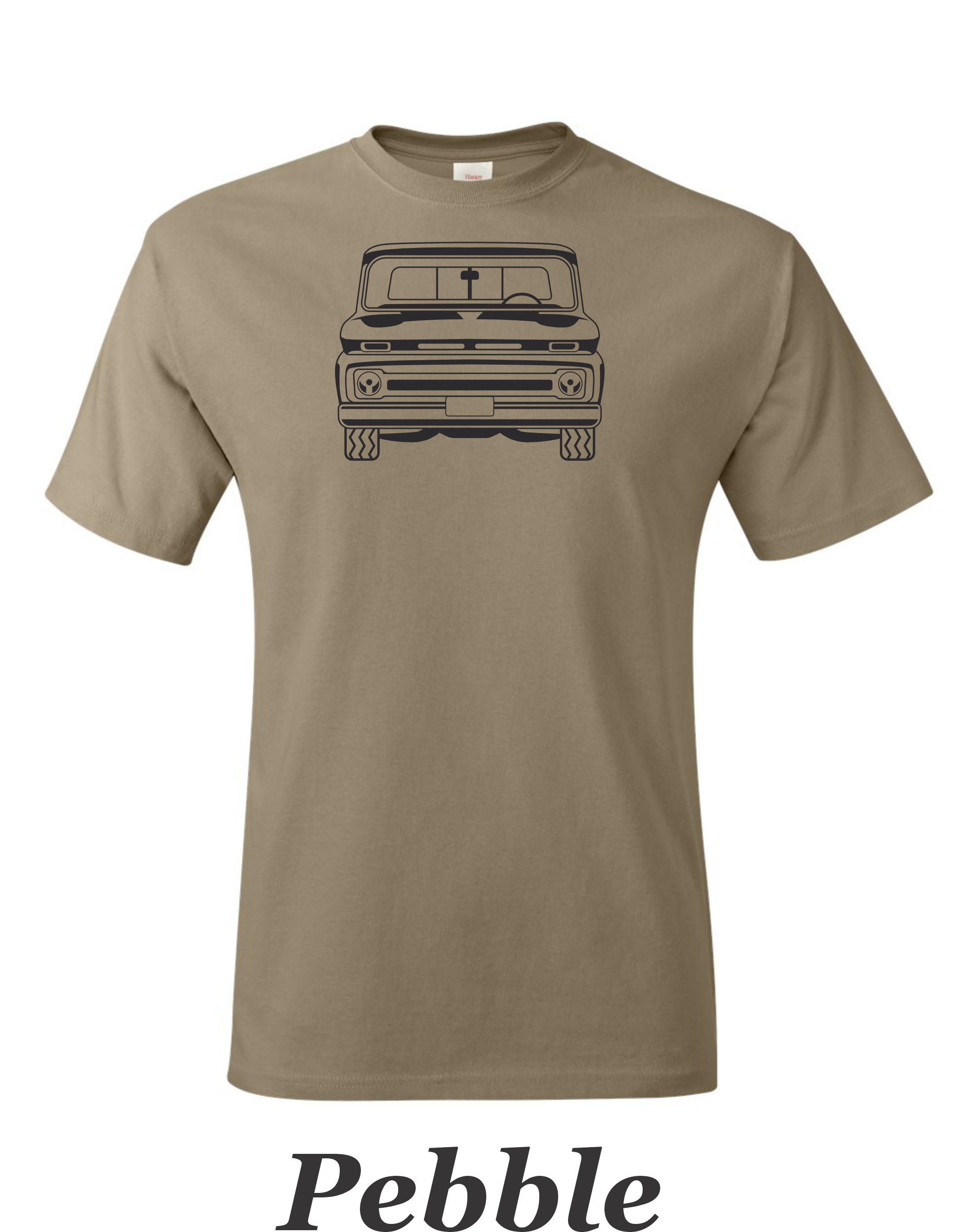 64 Chevy Truck T-Shirt: Front View Drawing, Car Guy Gift