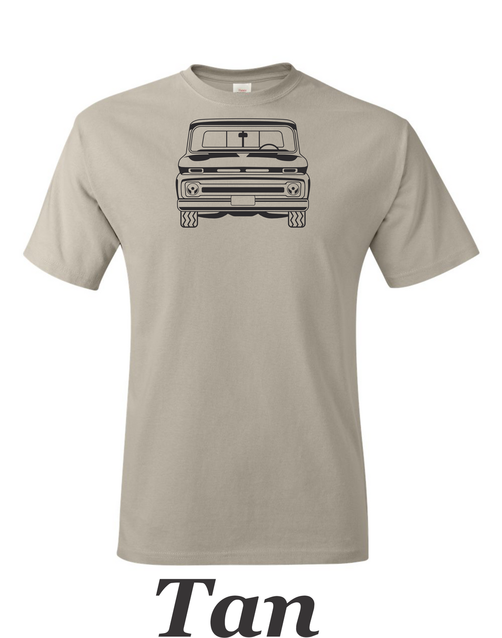 64 Chevy Truck T-Shirt: Front View Drawing, Car Guy Gift