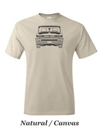64 Chevy Truck T-Shirt: Front View Drawing, Car Guy Gift