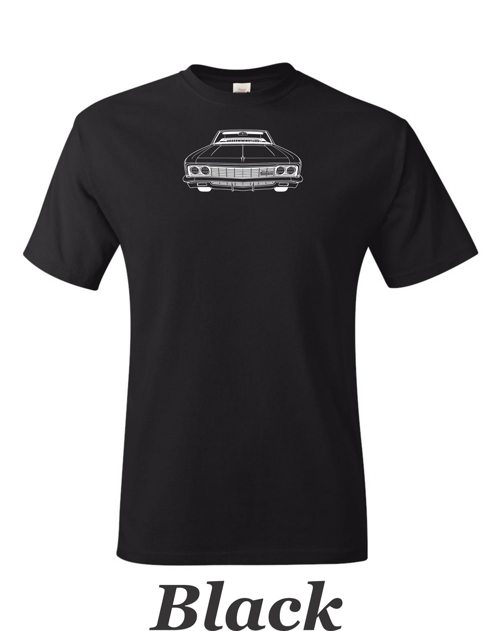 1966 Chevy Impala SS Convertible T-Shirt: Classic Car Line Art