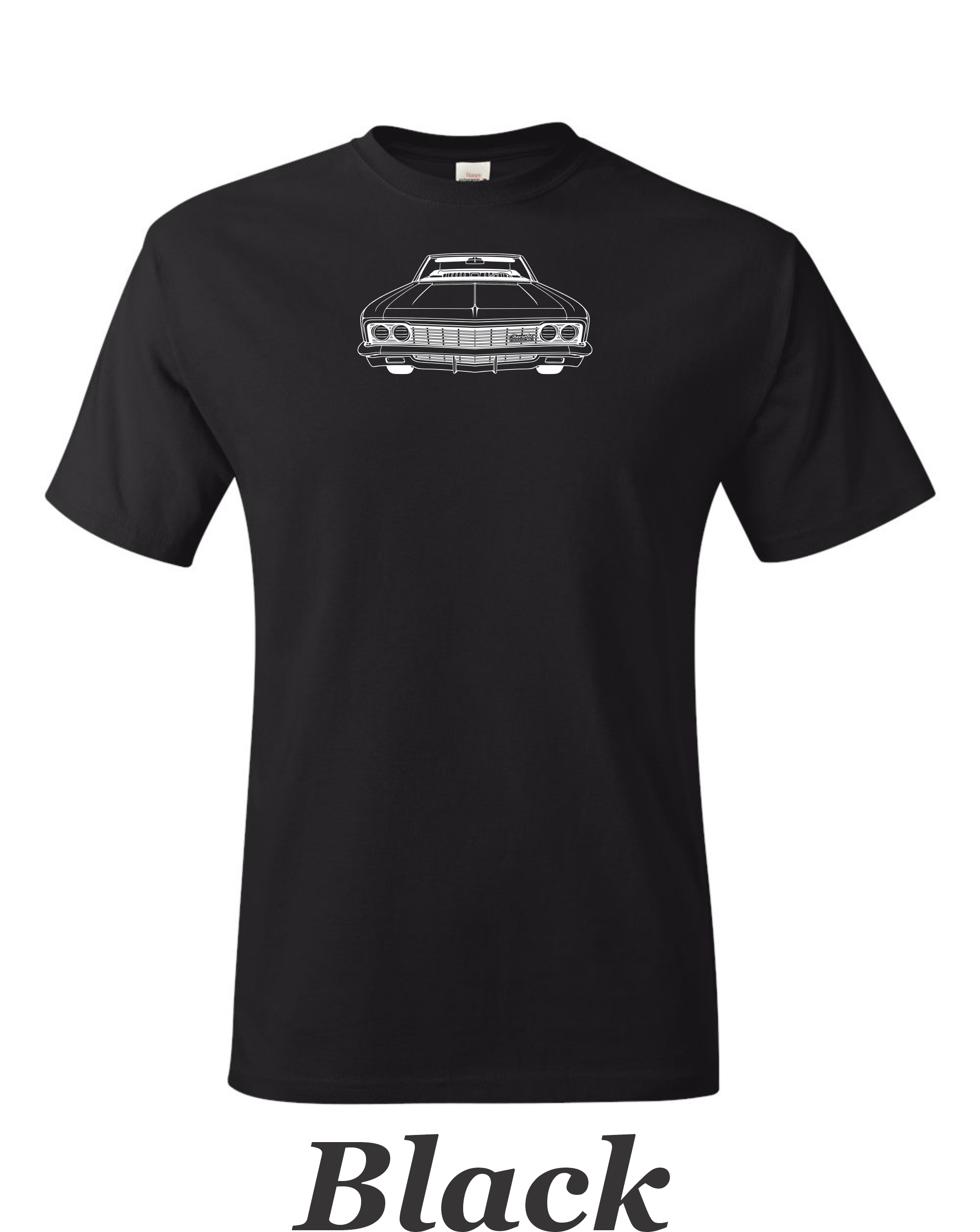 1966 Chevy Impala SS Convertible T-Shirt: Classic Car Line Art