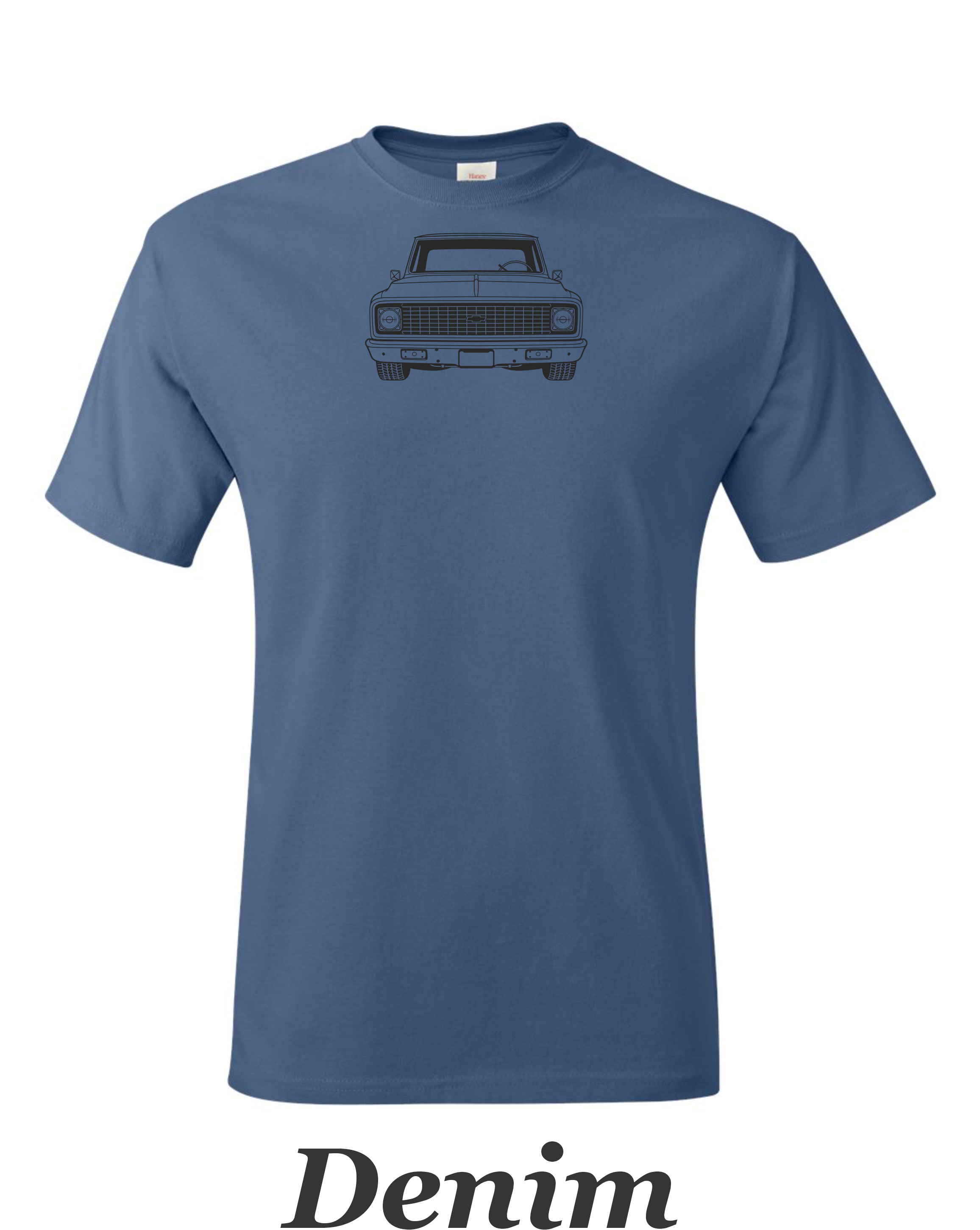 1971 Chevy Truck T-Shirt: Restomod Automotive Art printed on mens shirt.