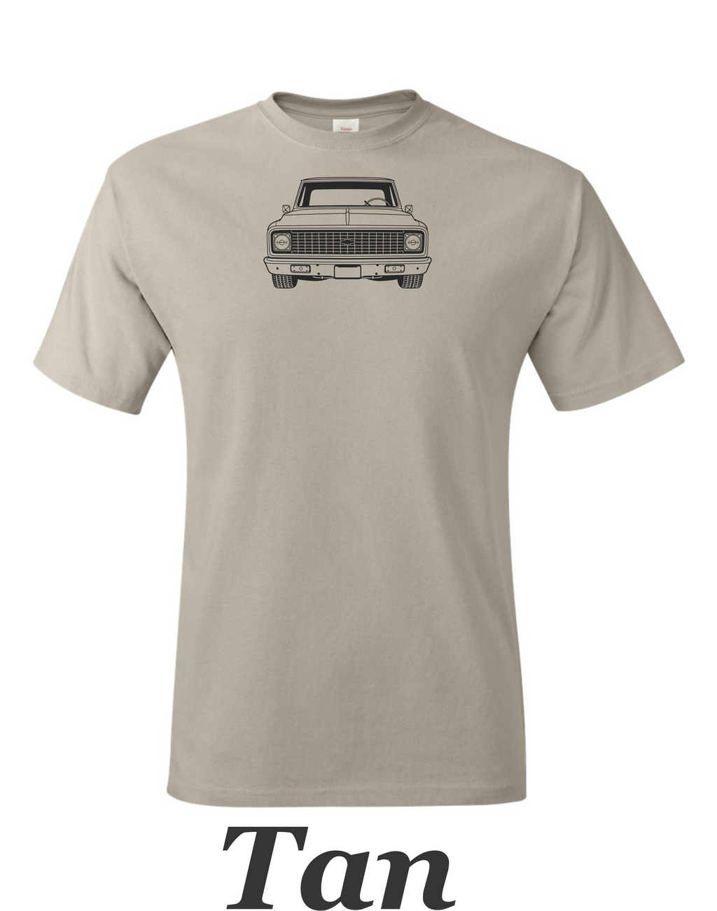 1971 Chevy Truck T-Shirt: Restomod Automotive Art printed on mens shirt.