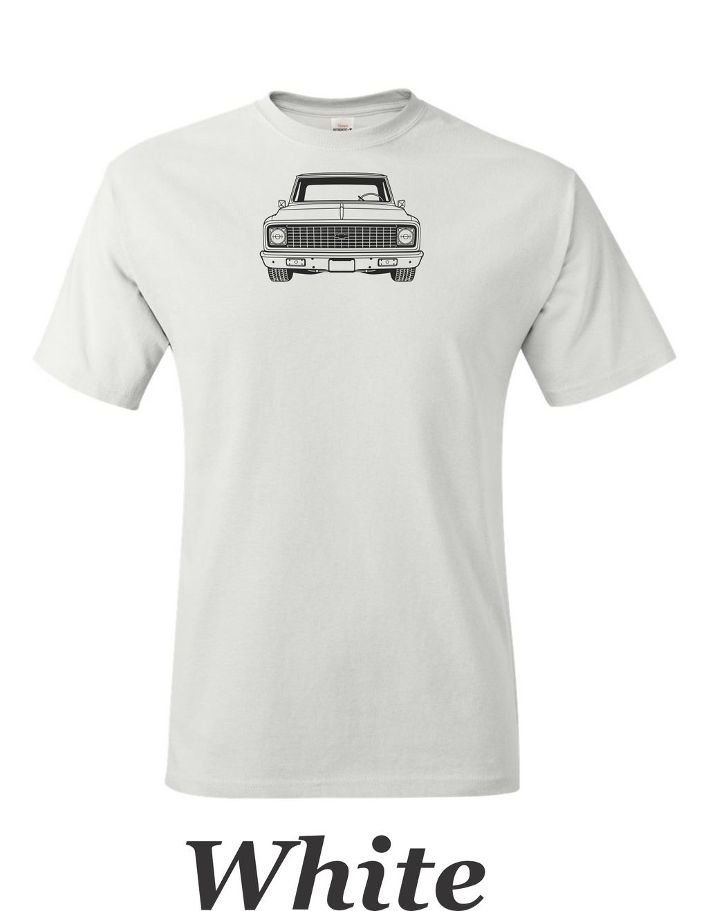 1971 Chevy Truck T-Shirt: Restomod Automotive Art printed on mens shirt.