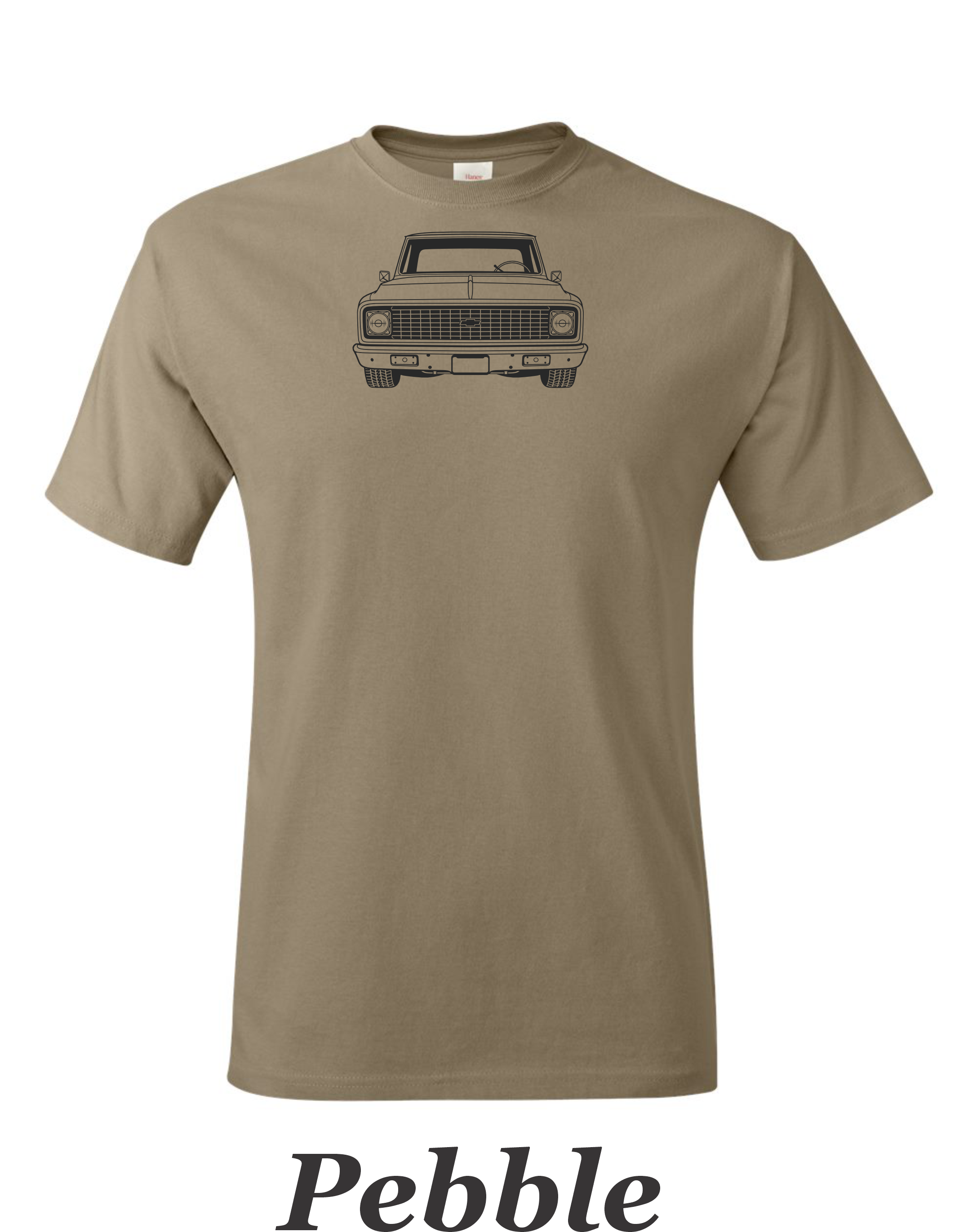 1971 Chevy Truck T-Shirt: Restomod Automotive Art printed on mens shirt.