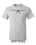 De Havilland Beaver FLoat Plane drawing printed on men's shirt.  Free Shipping.
