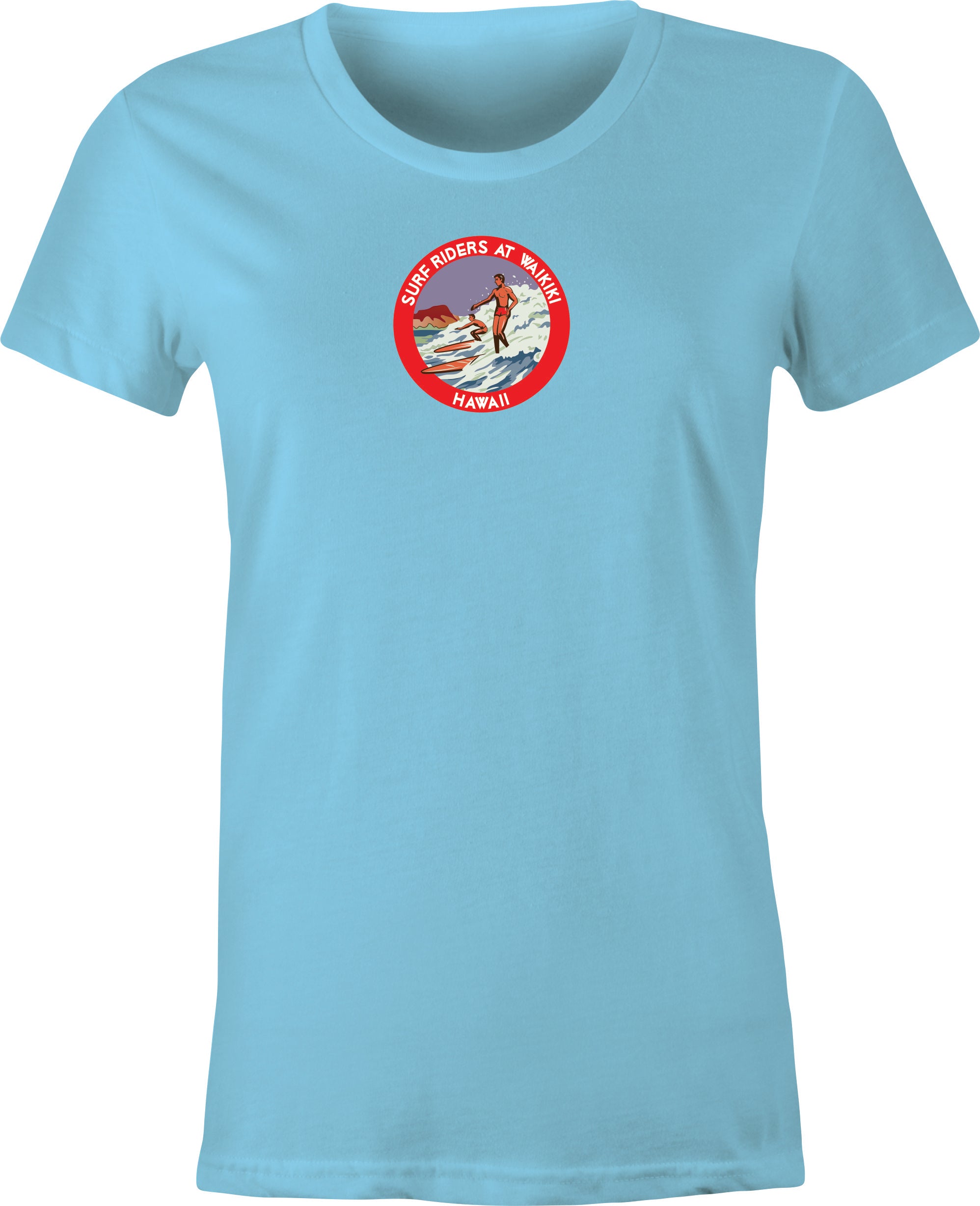 Vintage Waikiki Surf Rider Logo printed on T shirt