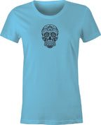 Sugar Skull #2 Mexican Folk Art printed on T shirt