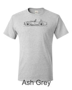 Shelby Cobra Line drawing Printed on mens shirt. Gift for the sports car guy