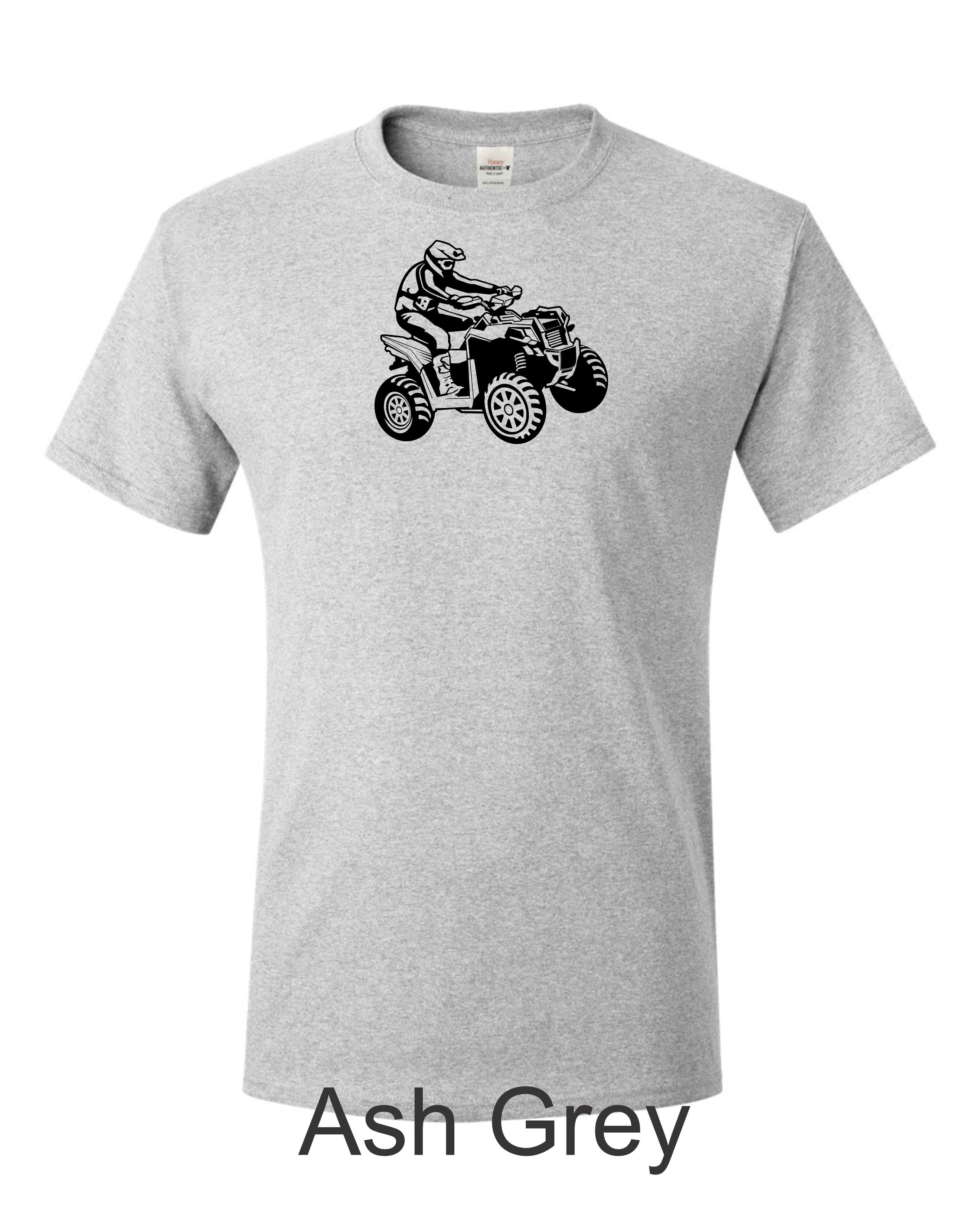 ATV Quad printed on mens shirt. Great for the ATV rider