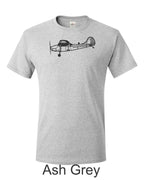 Cessna L 19 / O-1 Bird dog drawing printed on men's shirt. Free Shipping.