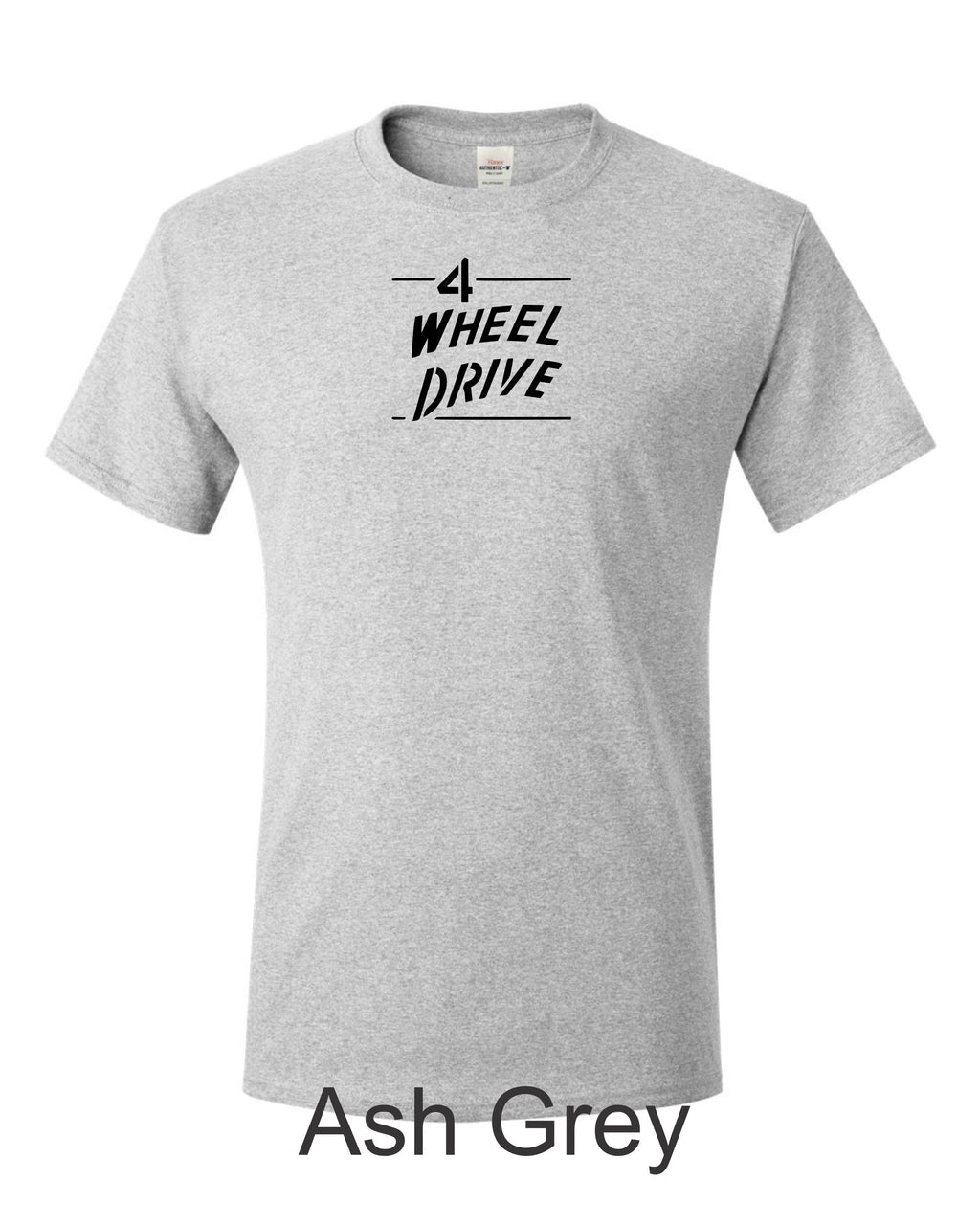 Jeep 70's 4 Wheel drive Emblem printed on mens shirt.