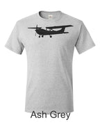 Cessna 172 Drawing printed on men's shirt.  Free Shipping.