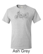 Honda Nighthawk CB series printed on mens shirt. Great gift for the Honda street bike guy.