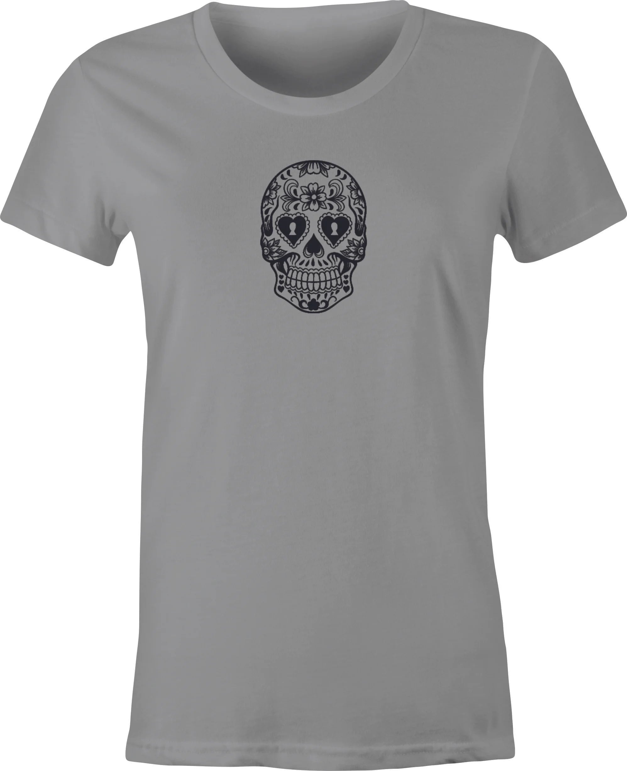 Sugar Skull #3 Mexican Folk Art printed on T shirt