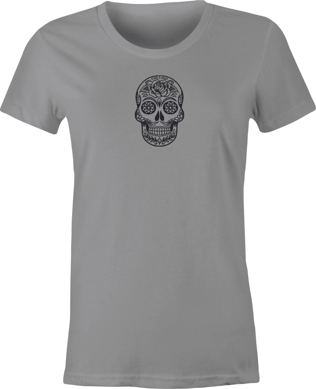 Sugar Skull #1 Mexican Folk Art printed on Women's T shirt