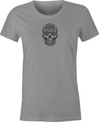 Sugar Skull #1 Mexican Folk Art printed on Women's T shirt