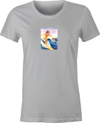 40's Hawaiian Surfing Poster printed on T shirt