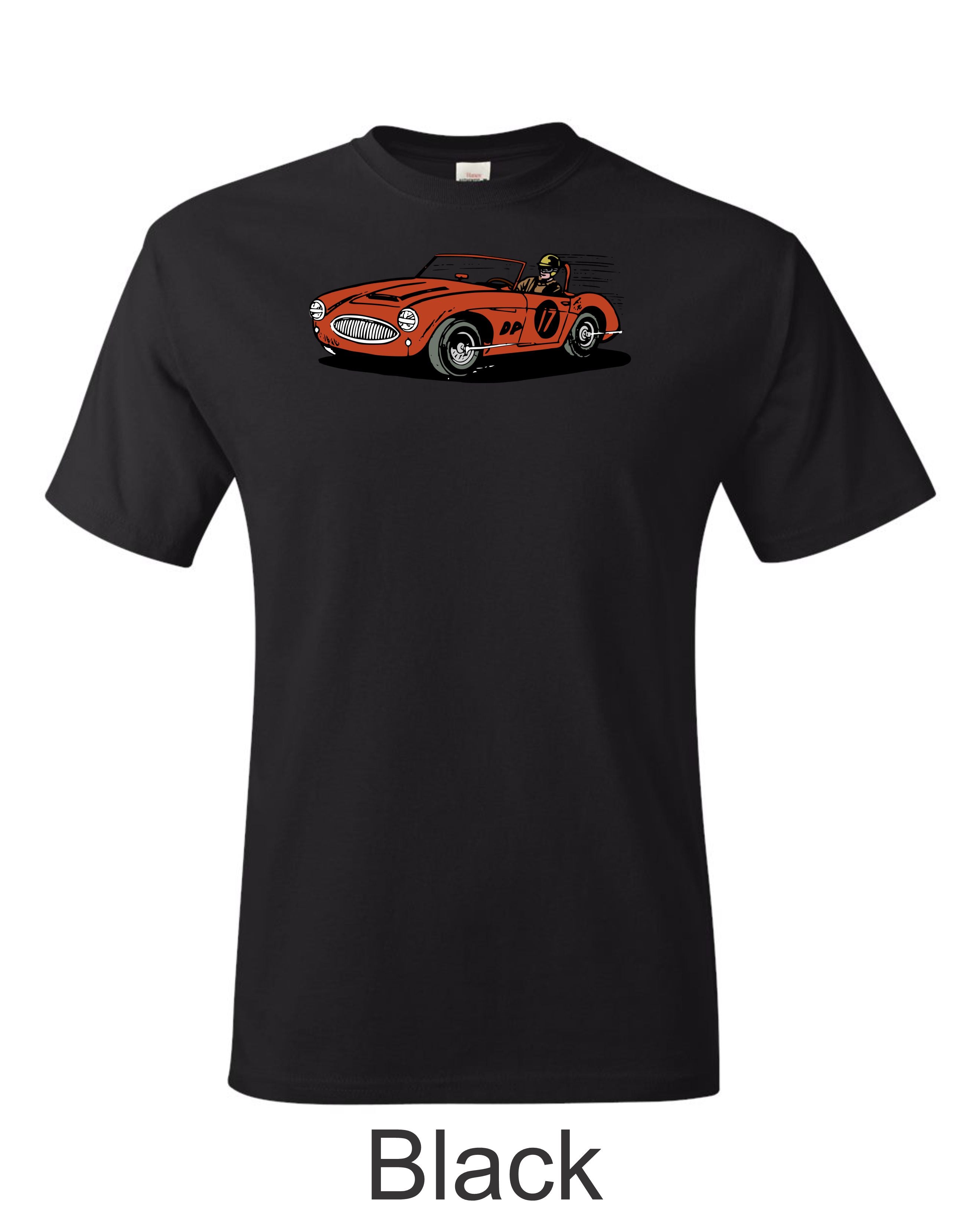 Austin Healey Racer T-Shirt, Vintage British Sports Car Fan Gift