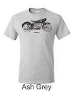 BMW R 50 motorcycle Drawing printed on mens shirt. Great gift for the motorcycle Guy.