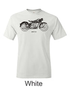 BMW R 50 motorcycle Drawing printed on mens shirt. Great gift for the motorcycle Guy.