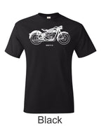 BMW R 50 motorcycle Drawing printed on mens shirt. Great gift for the motorcycle Guy.