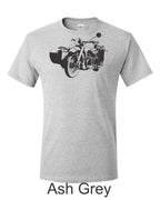 BMW R 75 Sidecar Motorcycle drawing printed on mens shirt. Great gift for the BMW guy.