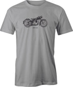 BMW R 23 Line Drawing printed on Men's T shirt.