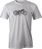 BMW R 23 Line Drawing printed on Men's T shirt.