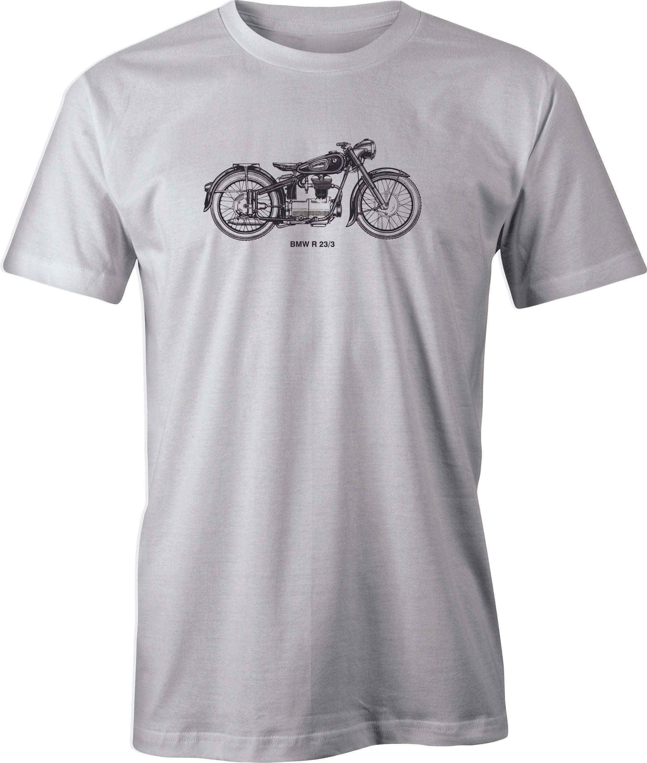 BMW R 23 Line Drawing printed on Men's T shirt.