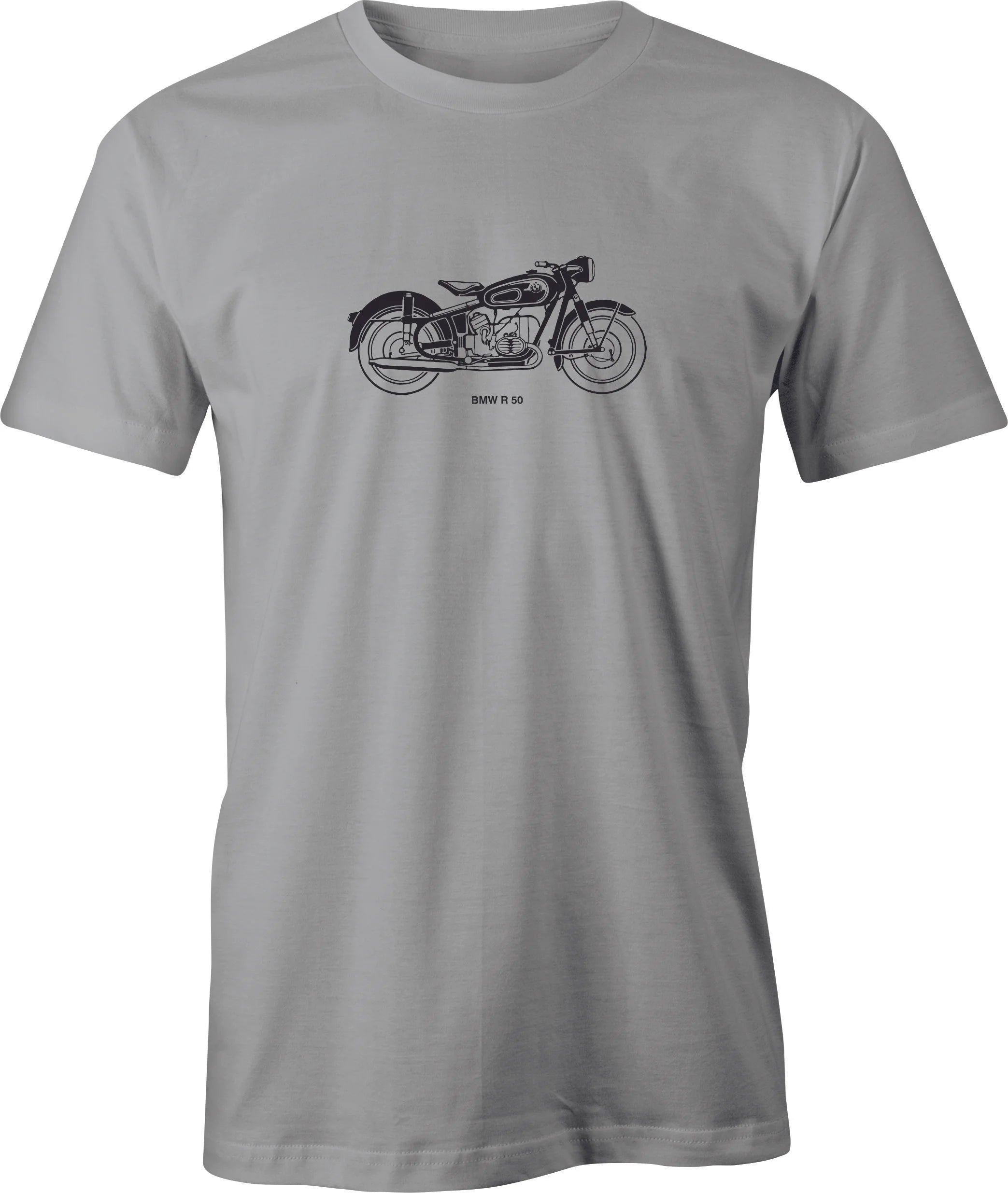 60's BMW R50. Vintage Motorcycle print on Men's T Shirt. Classic BMW.