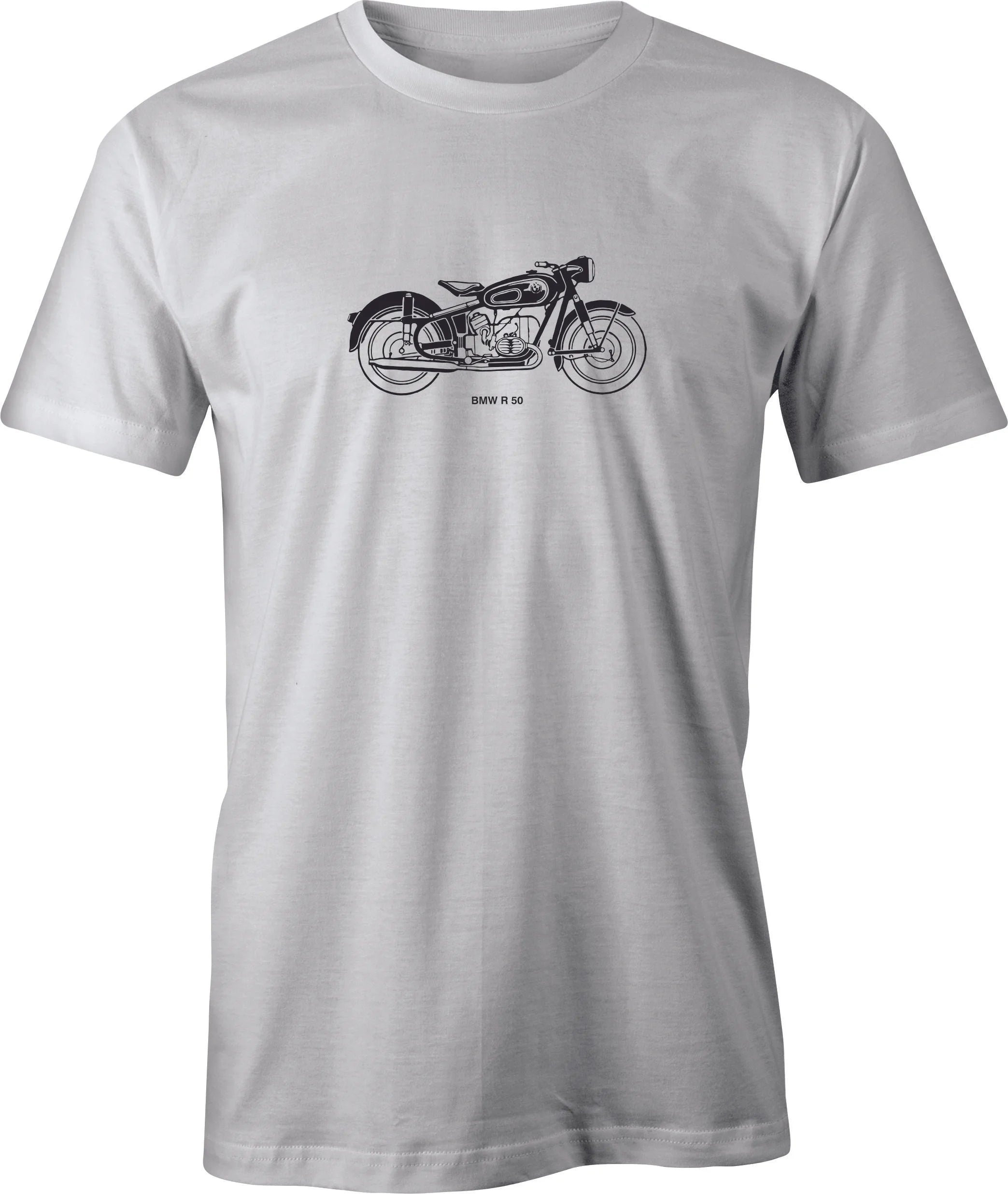 60's BMW R50. Vintage Motorcycle print on Men's T Shirt. Classic BMW.