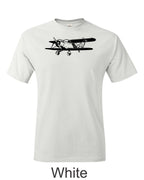 Beechcraft Staggerwing drawing printed on men's shirt. Free shipping.