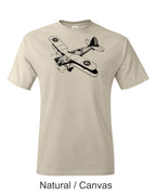 Early Biplane Fighter drawing printed on Men's shirt. Free Shipping