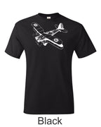 Early Biplane Fighter drawing printed on Men's shirt. Free Shipping
