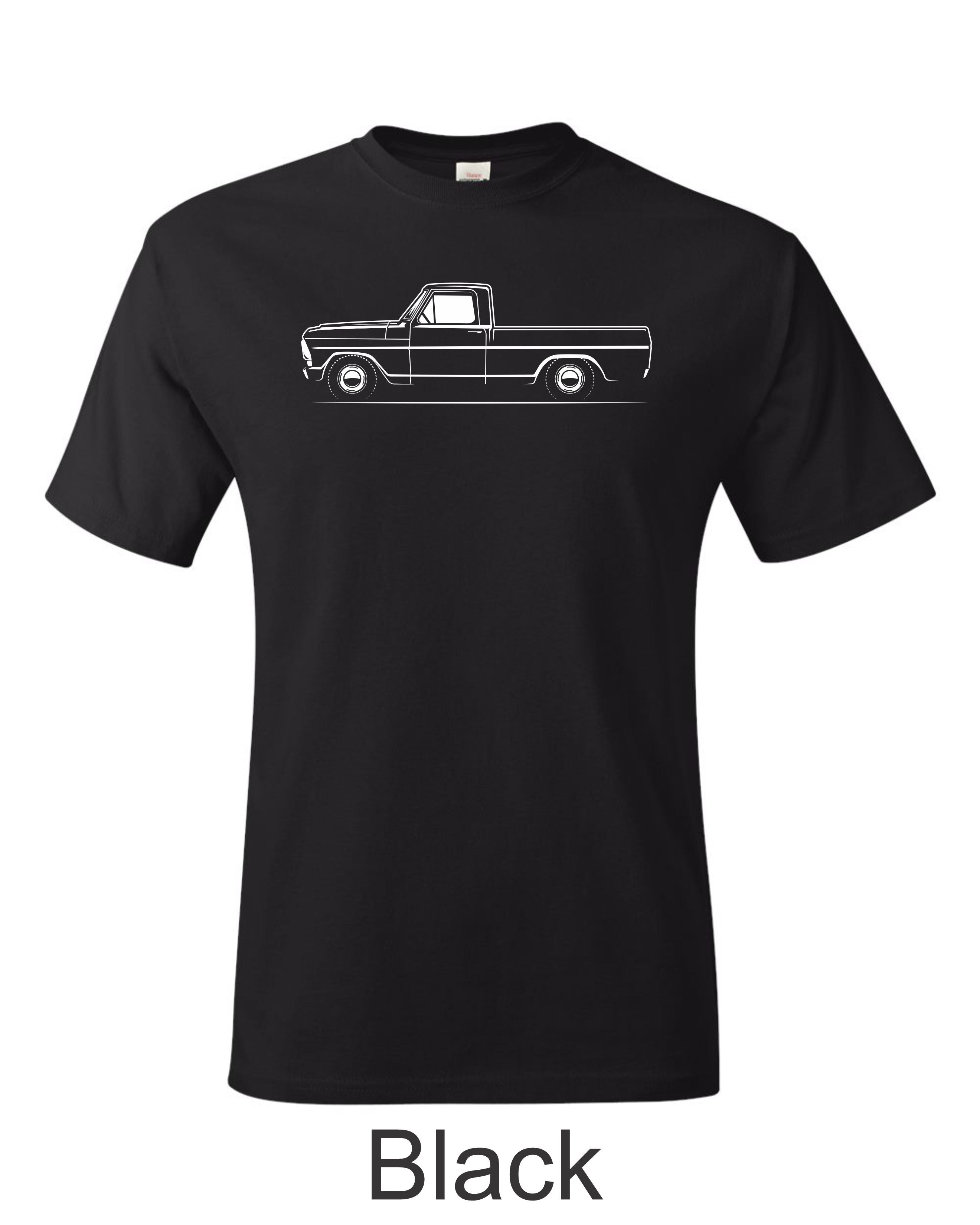 Ford Pickup drawing printed on mens shirt. Free shirt